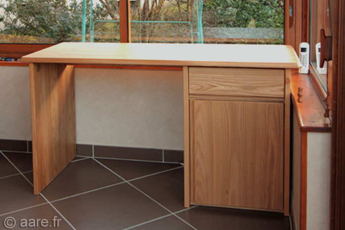 bureau f orme massif sur mesure