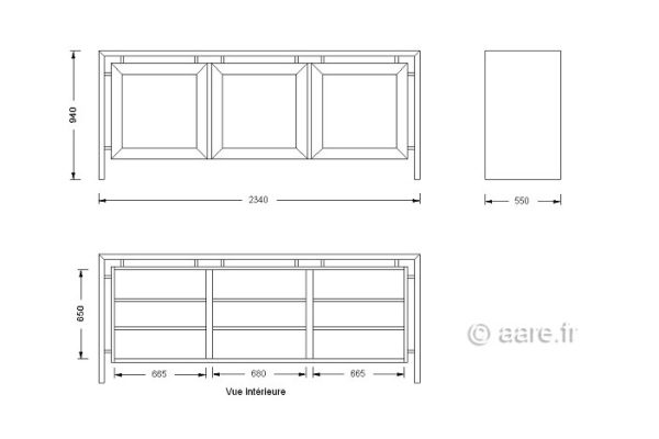 Plan bahut Argos 3 portes. Aare.